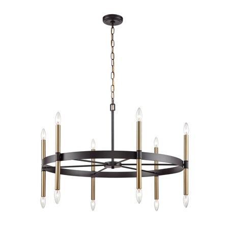 Thomas Notre Dame 12Light Chandelier in Oil Rubbed Bronze, Gold CN261221